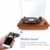 1 BY ONE Schallplattenspieler Riemengetriebener Wireless Plattenspieler mit Eingebautem Lautsprechern und Vinyl to MP3 Funktion, im Klassischem Design, Naturholz - 5