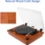 1 BY ONE Schallplattenspieler Riemengetriebener Wireless Plattenspieler mit Eingebautem Lautsprechern und Vinyl to MP3 Funktion, im Klassischem Design, Naturholz - 8