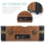 Navaris Retro Koffer Plattenspieler mit Lautsprecher - USB Port zum Digitalisieren - 35,5x11,5x27,5cm - Vintage Schallplatten Spieler Braun-Schwarz - 4